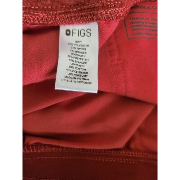 Figs Zamora Jogger scrub pants women XL/P orange zip pocket nurse medical office - Picture 5 of 7